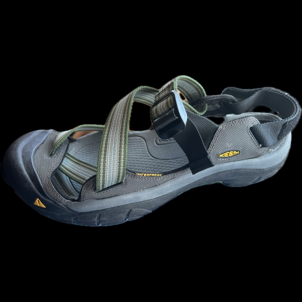 Men’s KEEN Zerraport River/Trail Sandals in Gray and Olive New w/o tags Sz 14